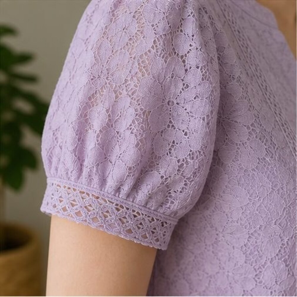 Lilac Ruffle Blouse - Picture 5 of 6